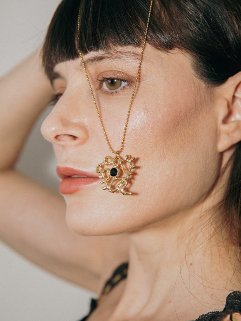 Pendant Necklace – Abstract Necklace, Dark Feminine Artisan Jewelry